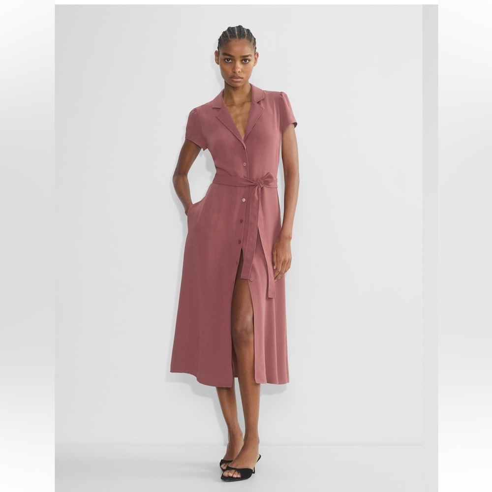 Wilfred Shirt Dress Midi Mauve Button-Down Dress